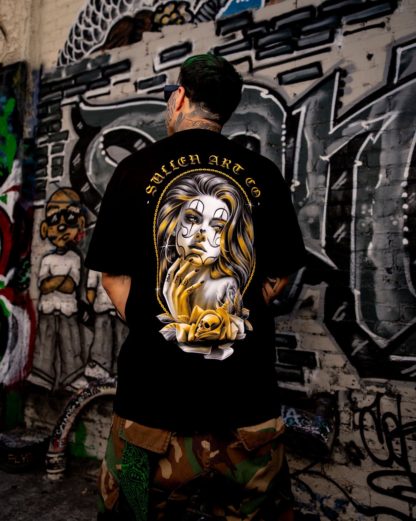 SULLEN CLOTHING GOLD GAZE "1 TON" OVERSIZED HEAVYWEIGHT PREMIUM T-SHIRT