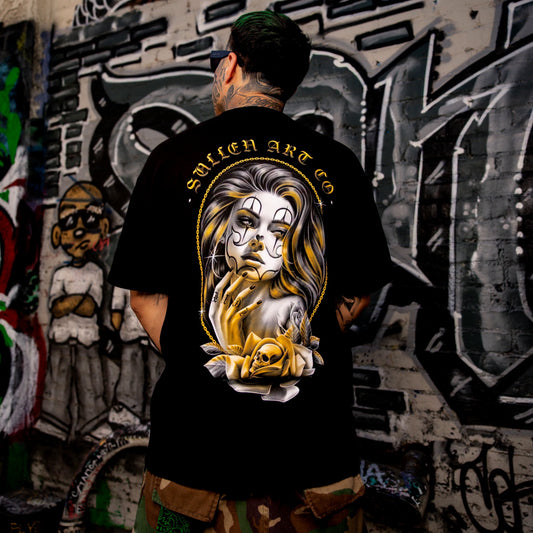 SULLEN CLOTHING GOLD GAZE "1 TON" OVERSIZED HEAVYWEIGHT PREMIUM T-SHIRT