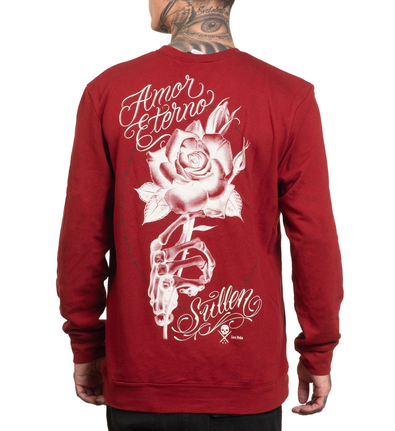 SULLEN CLOTHING AMOR ETERNO CREW LYTE SUN DRIED TOMATO SWEATSHIRT