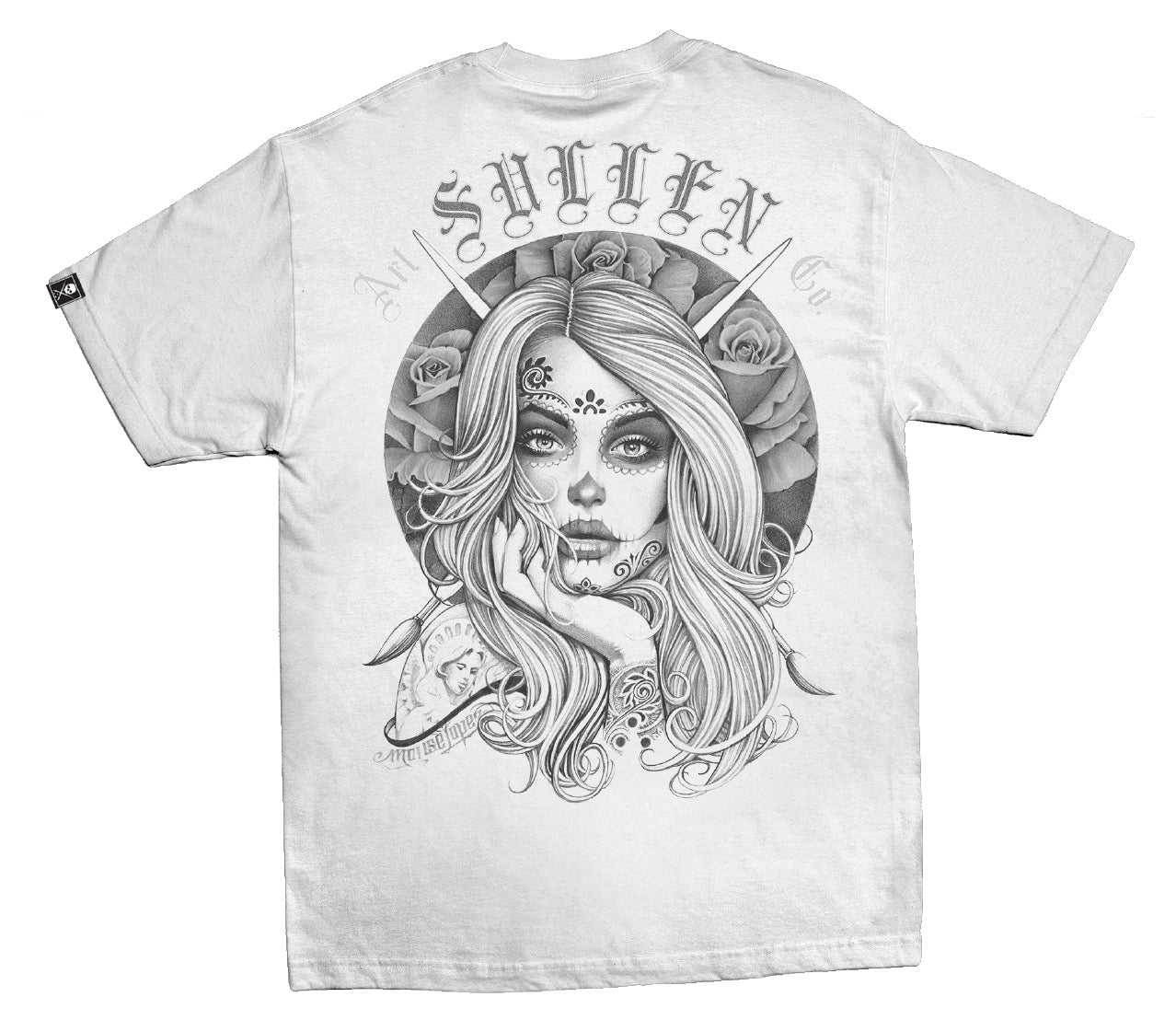 SULLEN CLOTHING MOUSE BADGE WHITE STANDARD T-SHIRT