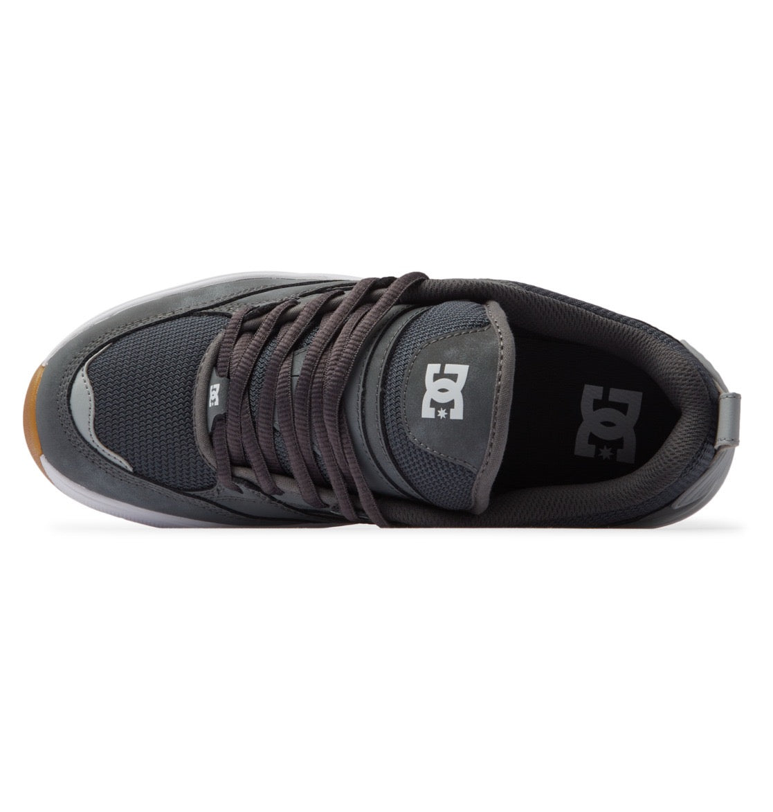 DC SHOES DC ASCEND DARK GREY WHITE TRAINERS