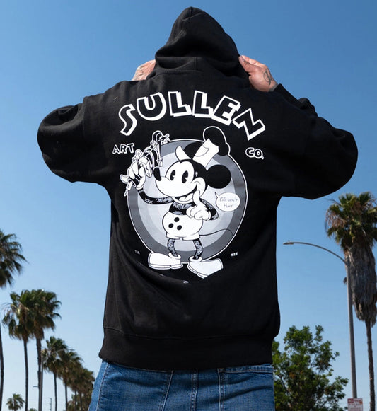 SULLEN CLOTHING STEAMBOAT SULLIE BLACK PULLOVER HOODIE