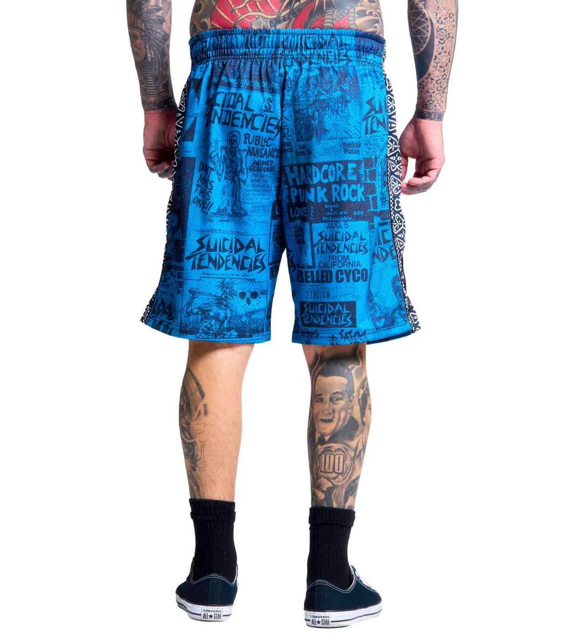 SULLEN CLOTHING X SUICIDE TENDENCIES ST POSTED BLUE SHORTS