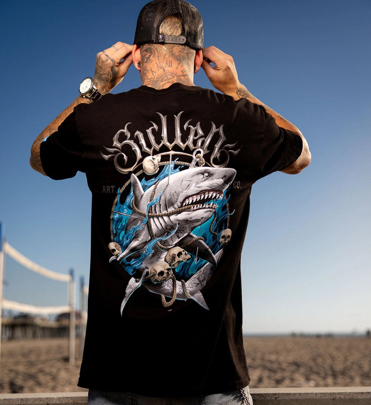 SULLEN CLOTHING SHARK SKULL PREMIUM T-SHIRT