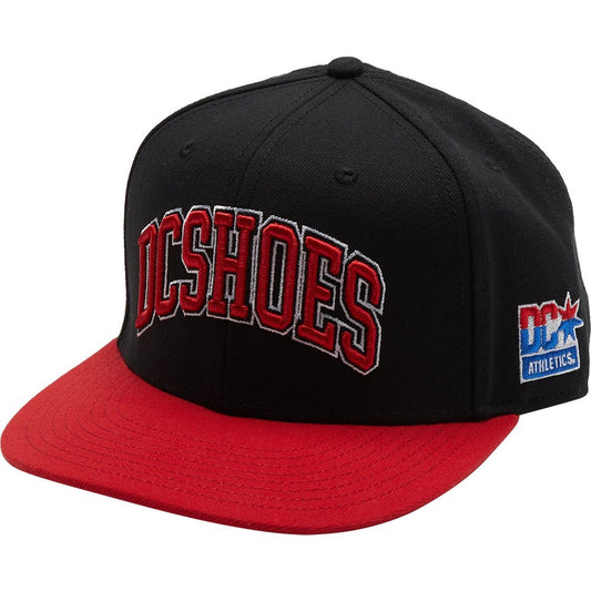 DC SHOES SHY TOWN EMPIRE BLACK & RED SNAPBACK CAP HAT