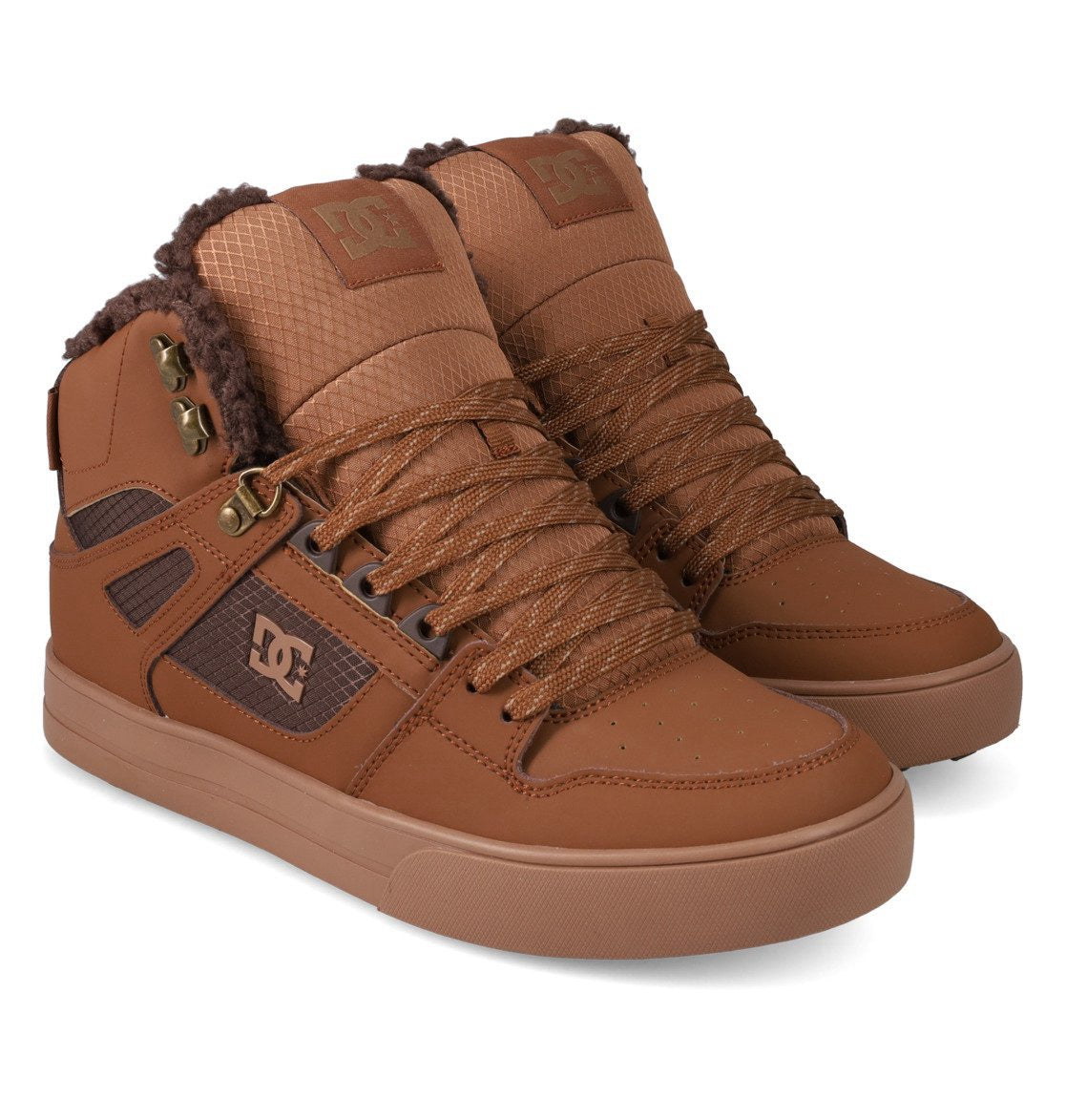 DC SHOES PURE HIGH TOP WC WNT BROWN BROWN TAN TRAINERS