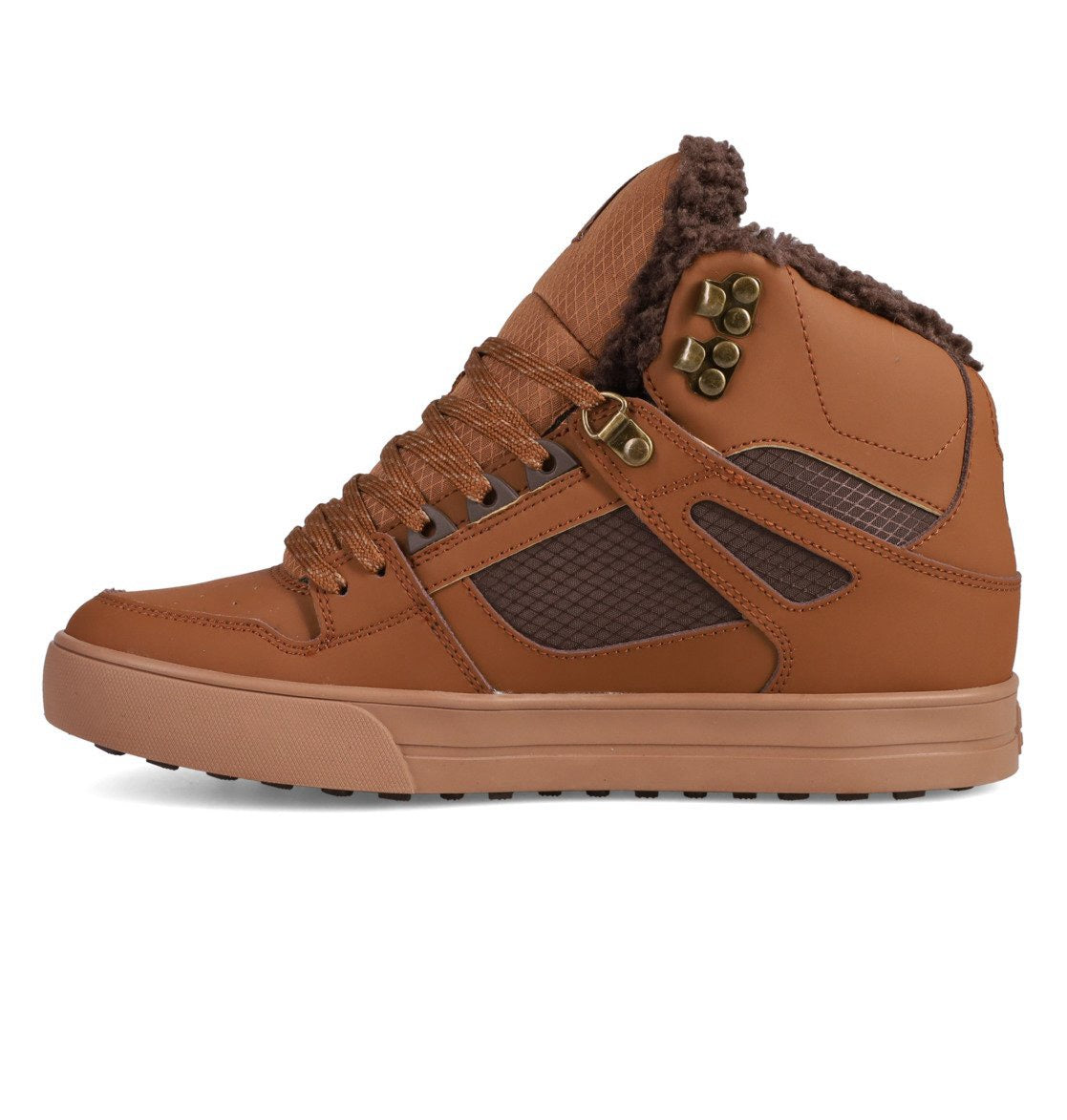 DC SHOES PURE HIGH TOP WC WNT BROWN BROWN TAN TRAINERS