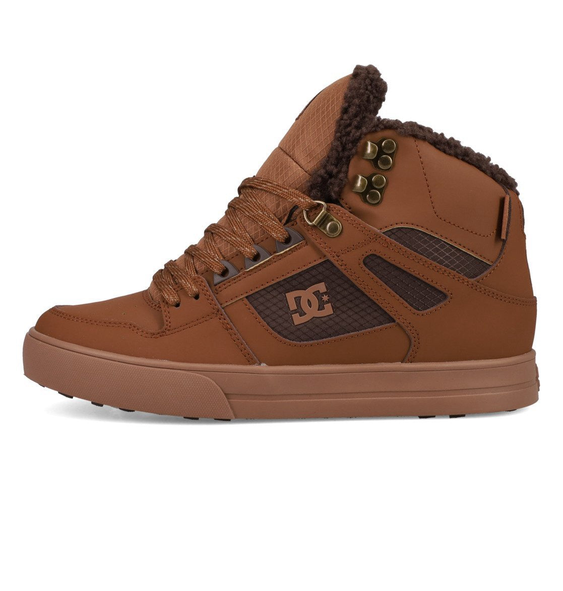 DC SHOES PURE HIGH TOP WC WNT BROWN BROWN TAN TRAINERS