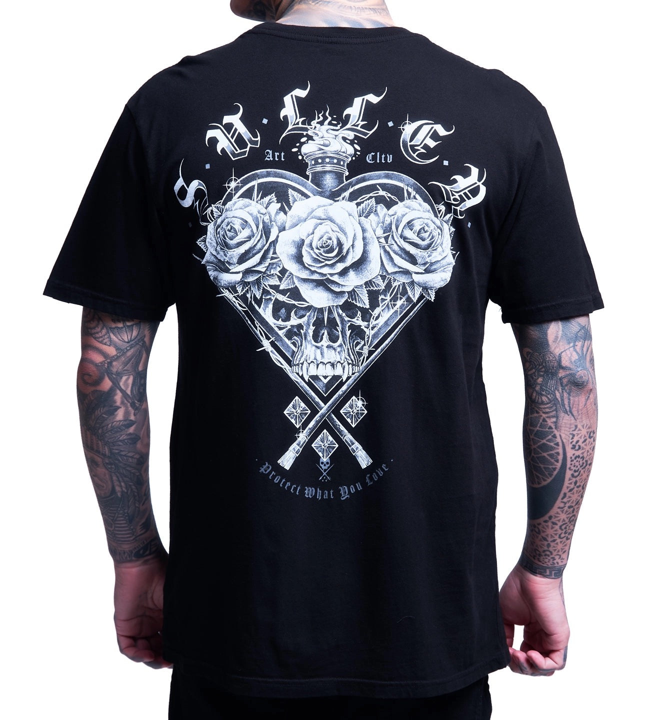 SULLEN CLOTHING DARK HEARTS JET BLACK PREMIUM T-SHIRT