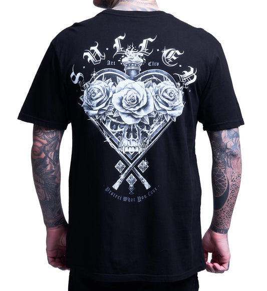 SULLEN CLOTHING DARK HEARTS JET BLACK PREMIUM T-SHIRT