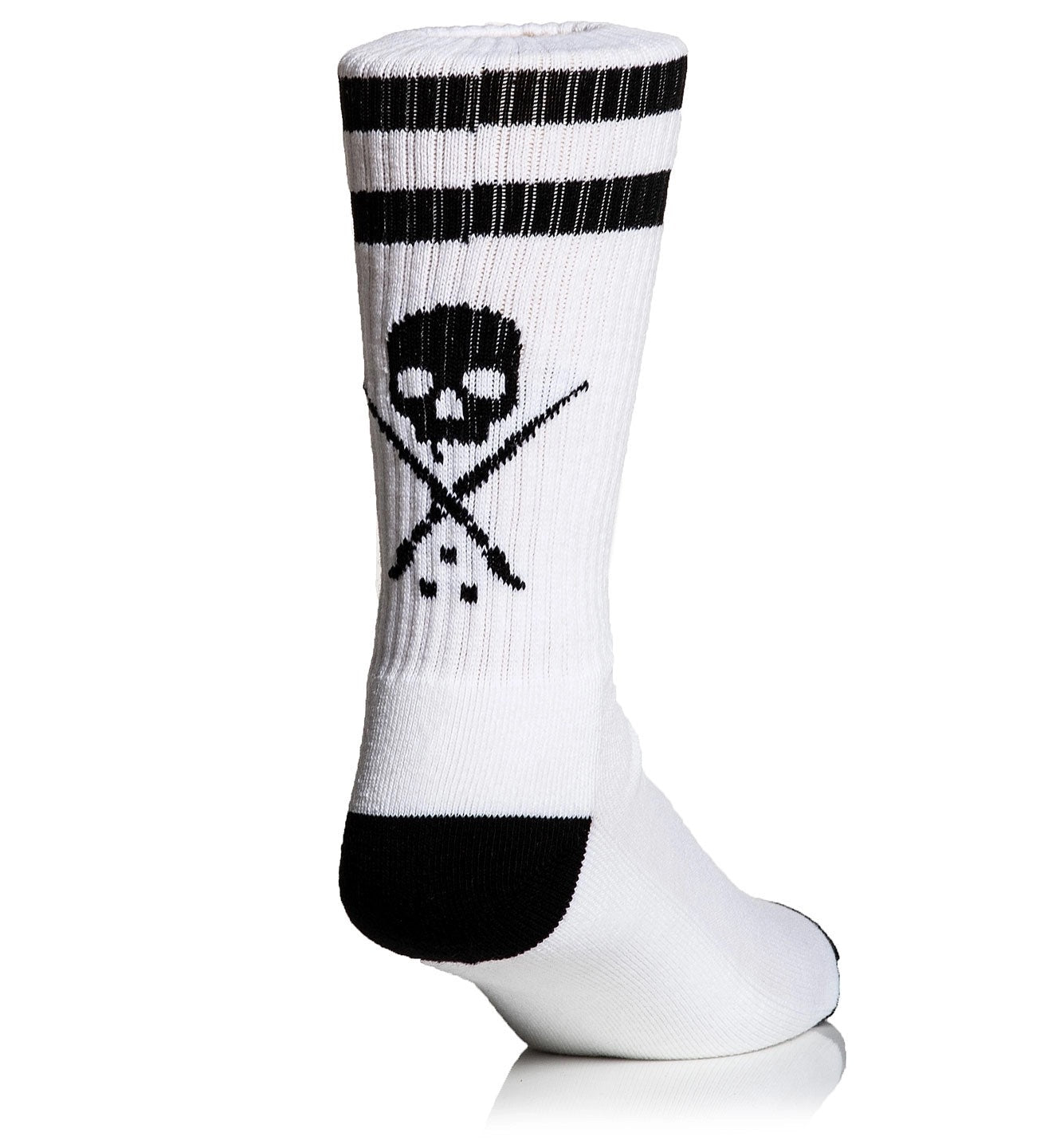 SULLEN CLOTHING 2 BARS WHITE & BLACK SOCKS (UK 6-11)