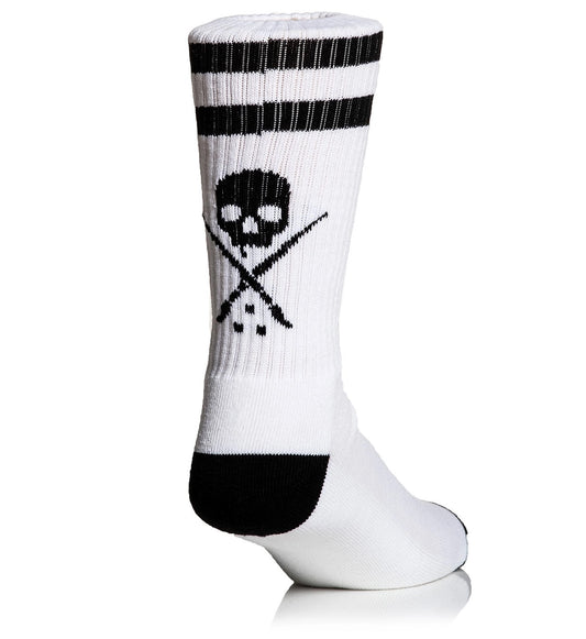 SULLEN CLOTHING 2 BARS WHITE & BLACK SOCKS (UK 6-11)
