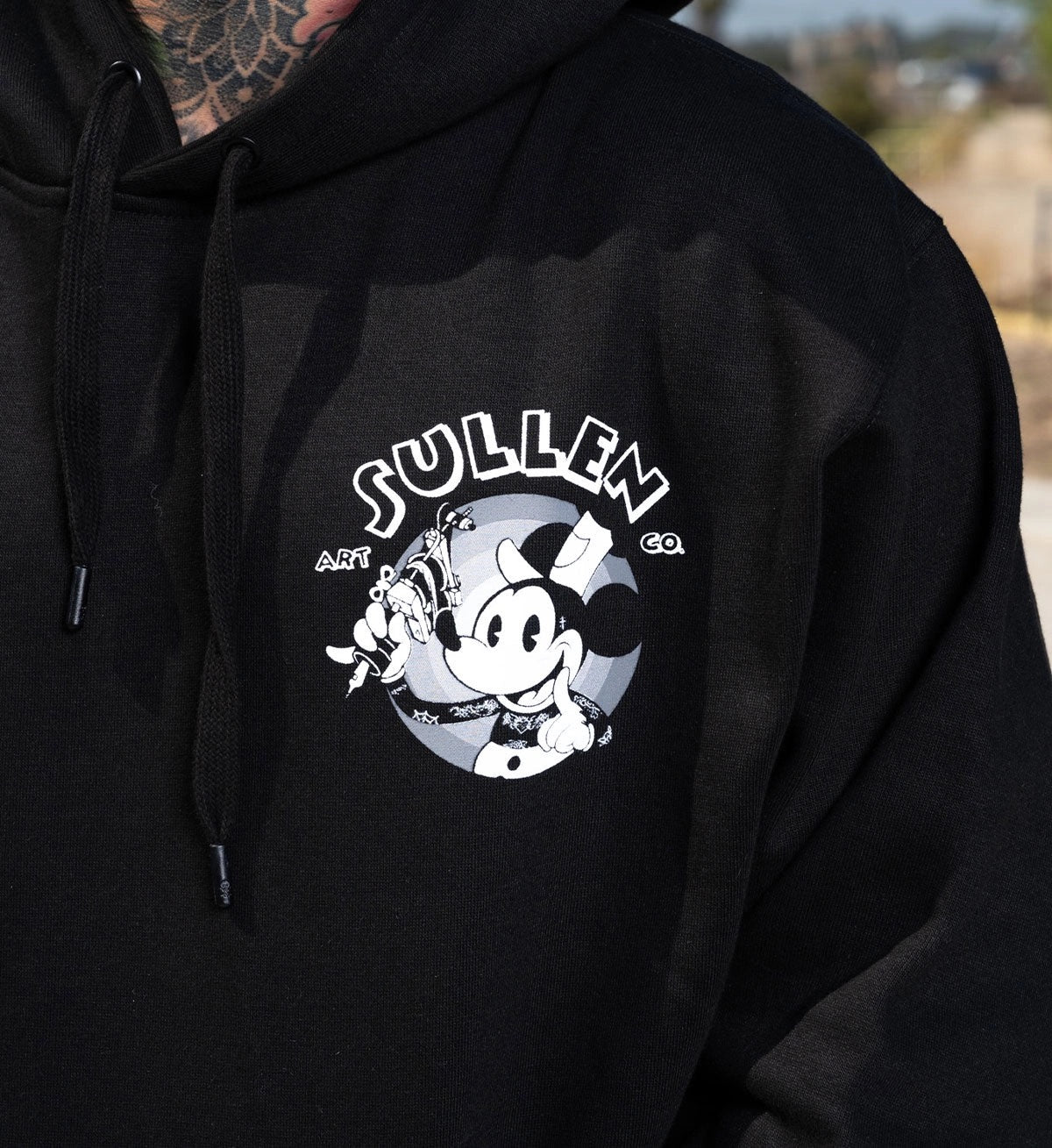 SULLEN CLOTHING STEAMBOAT SULLIE BLACK PULLOVER HOODIE