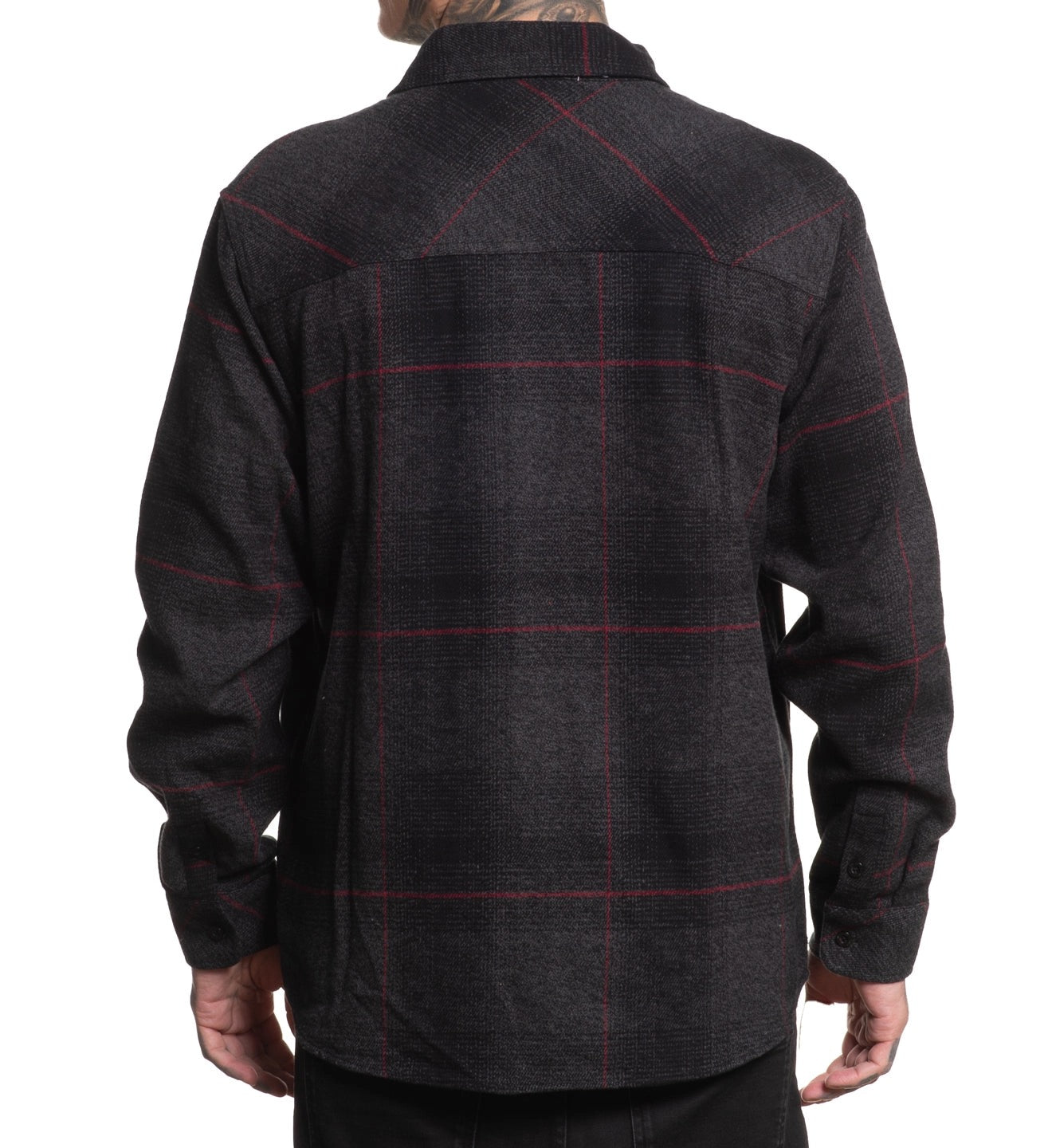 SULLEN CLOTHING BOMBTRACK BLACK FLANNEL SHIRT