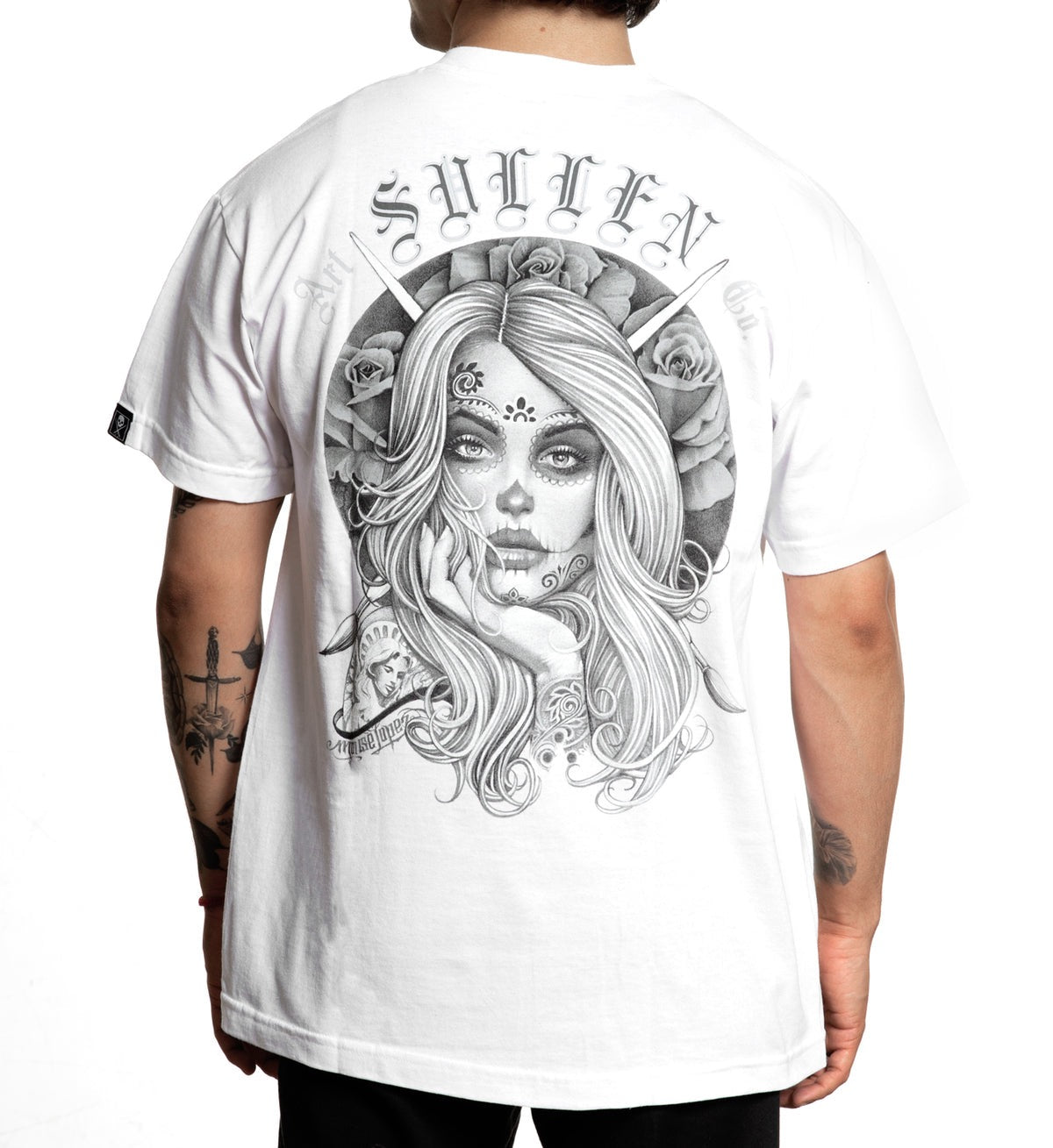 SULLEN CLOTHING MOUSE BADGE WHITE STANDARD T-SHIRT