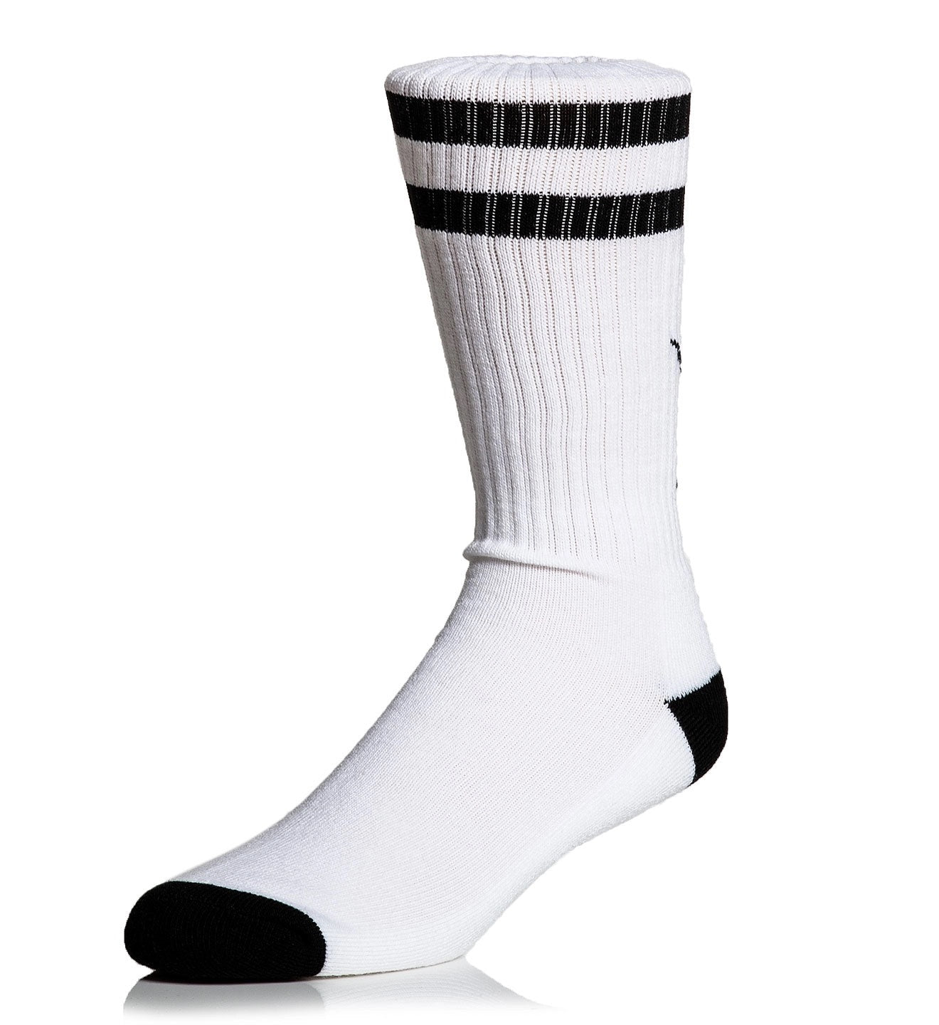 SULLEN CLOTHING 2 BARS WHITE & BLACK SOCKS (UK 6-11)