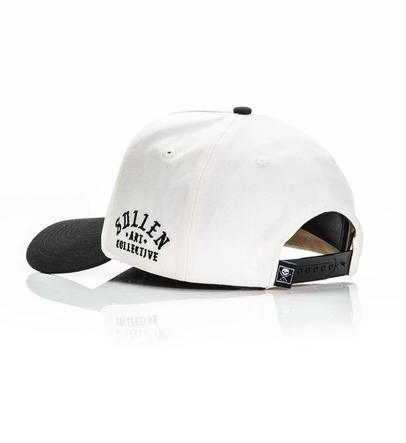 SULLEN CLOTHING MTS BRUSH WHITE & BLACK SNAPBACK CAP