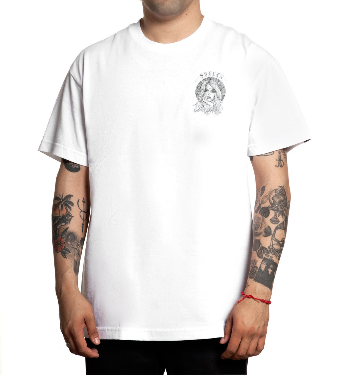 SULLEN CLOTHING MOUSE BADGE WHITE STANDARD T-SHIRT