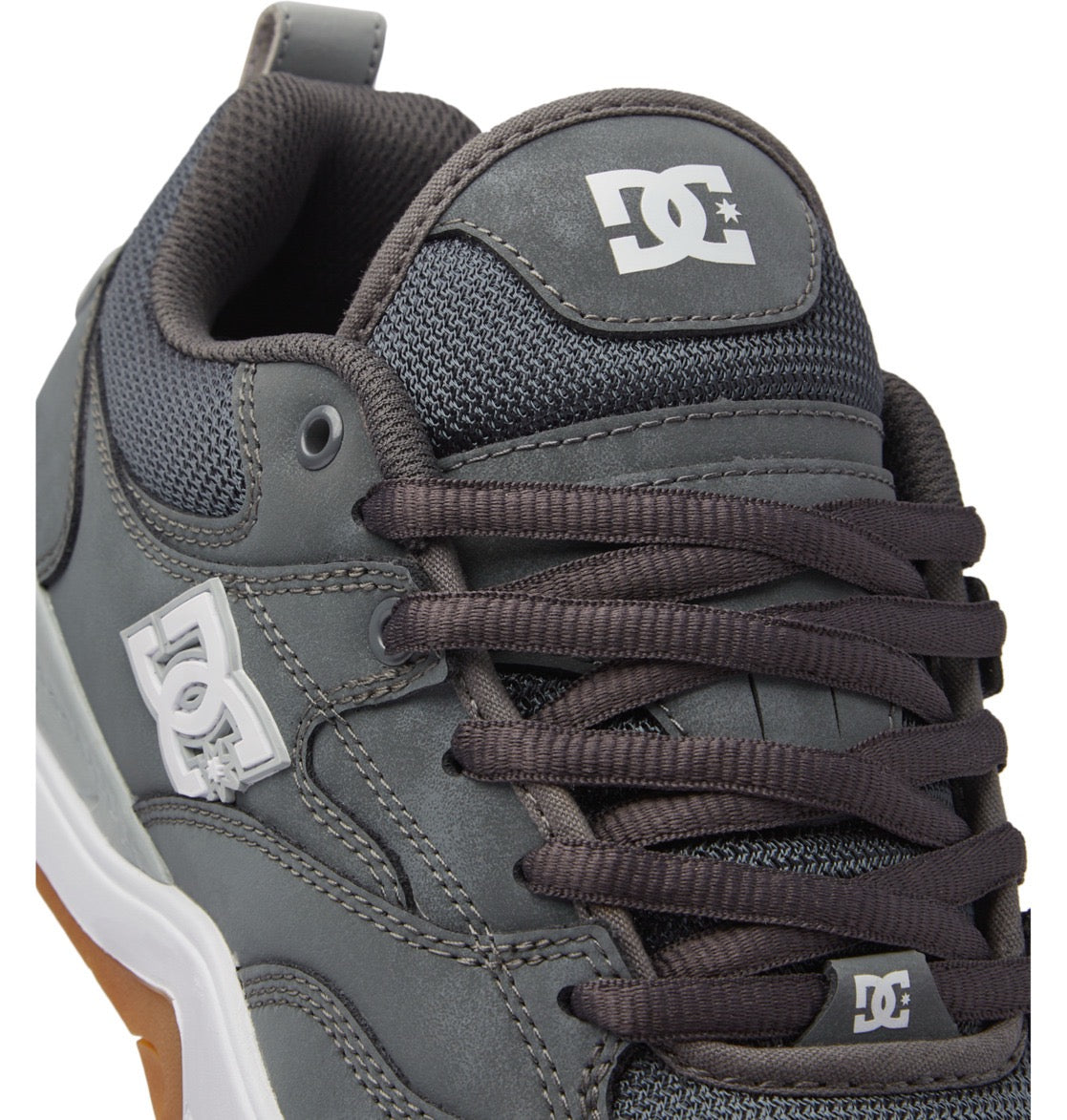 DC SHOES DC ASCEND DARK GREY WHITE TRAINERS