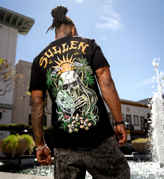 SULLEN CLOTHING HARD GAMBLE BLACK PREMIUM T-SHIRT