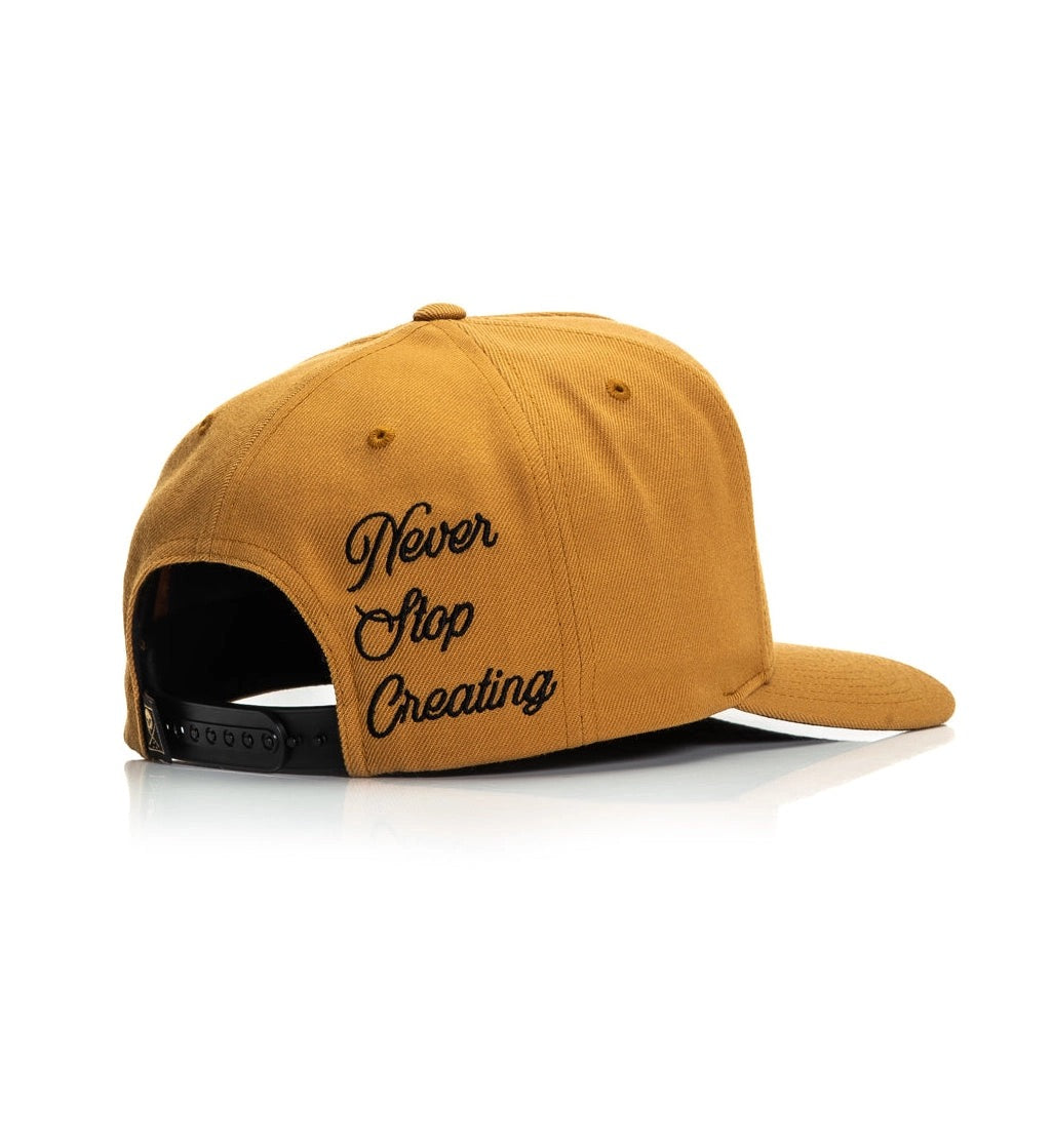 SULLEN CLOTHING STACK SCRIPT CAMEL YELLOW SNAPBACK CAP