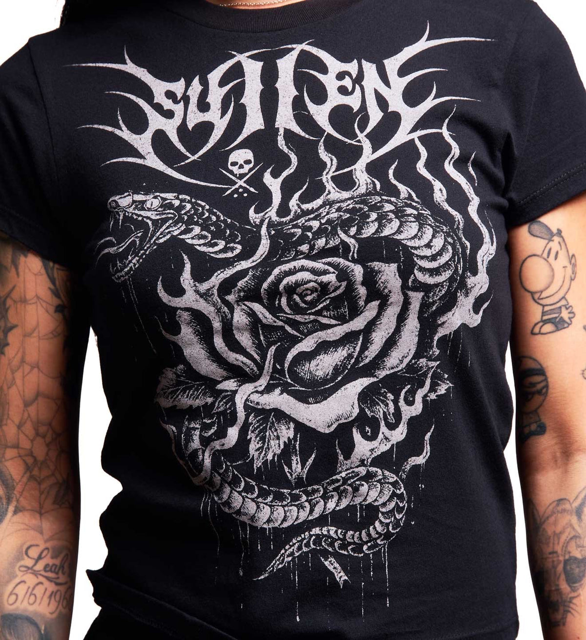 SULLEN CLOTHING SNAKE ROSE LADIES T-SHIRT