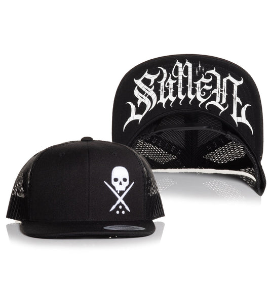 SULLEN CLOTHING HOOK BLACK TRUCKER HAT SNAPBACK CAP