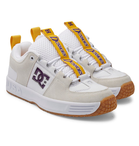 DC SHOES LYNX OG WHITE PURPLE TRAINERS