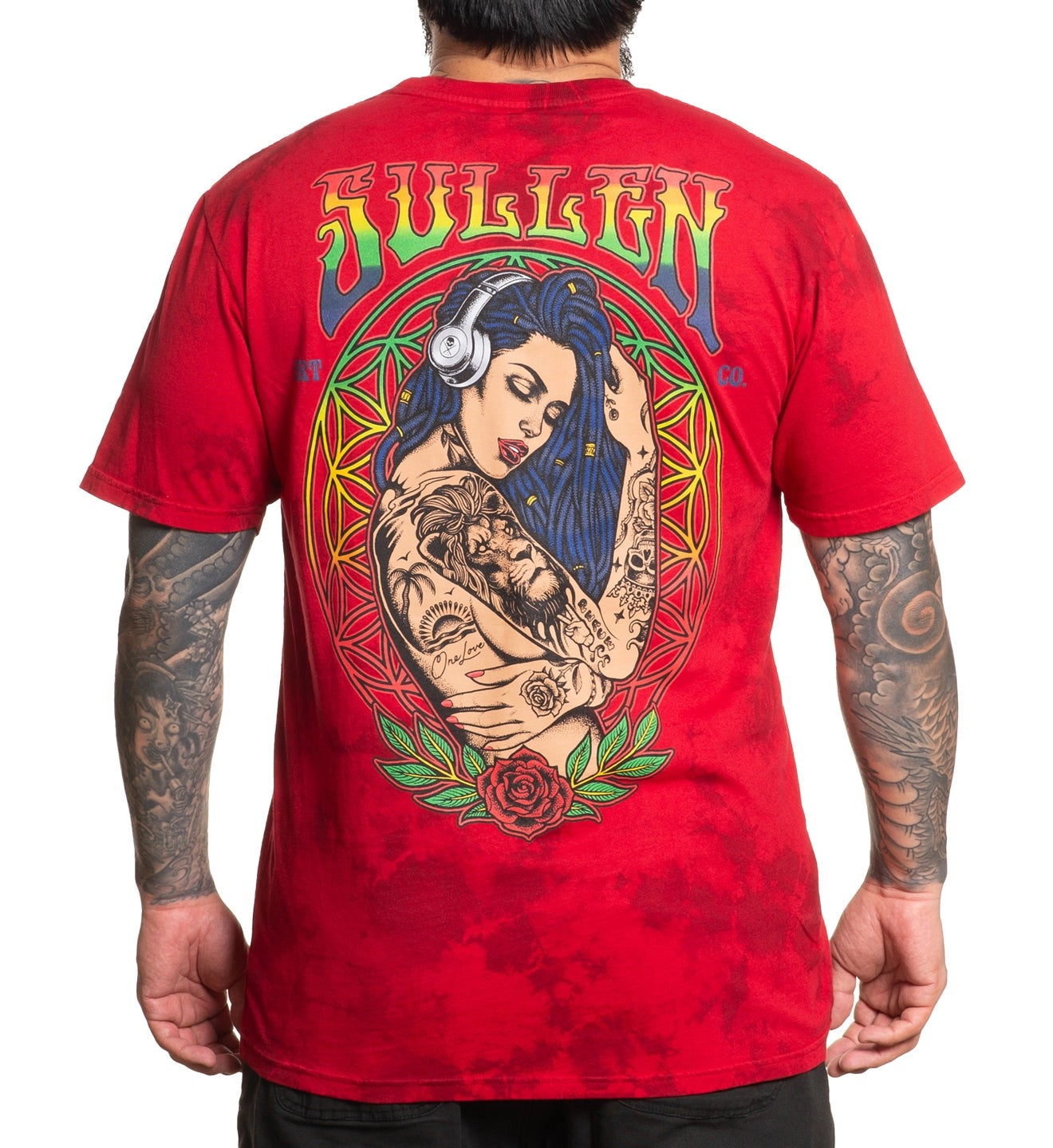 SULLEN CLOTHING ONE LOVE CHILLI PEPPER DARK RED CRYSTAL PREMIUM T-SHIRT