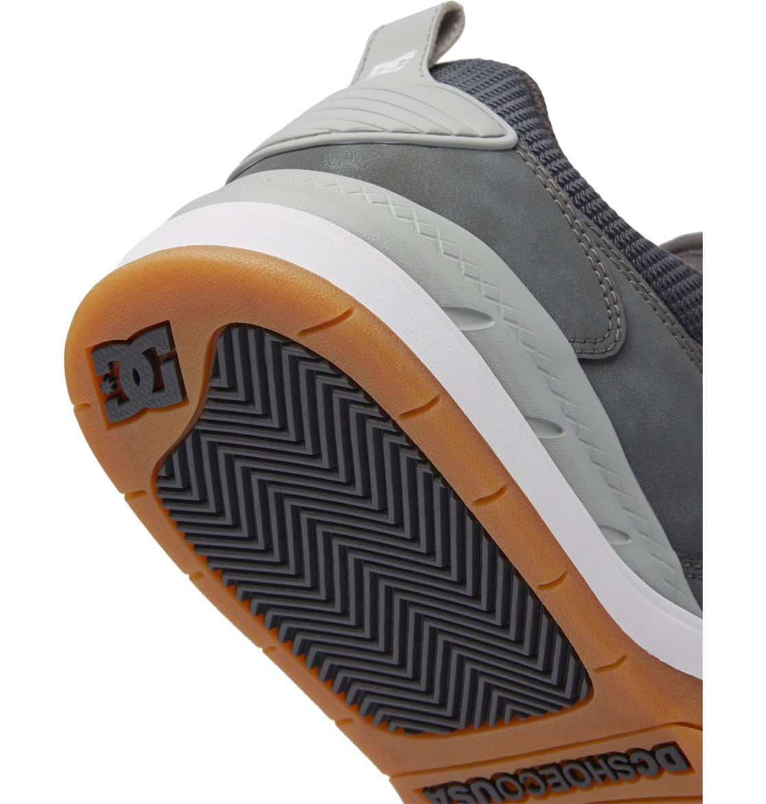 DC SHOES DC ASCEND DARK GREY WHITE TRAINERS