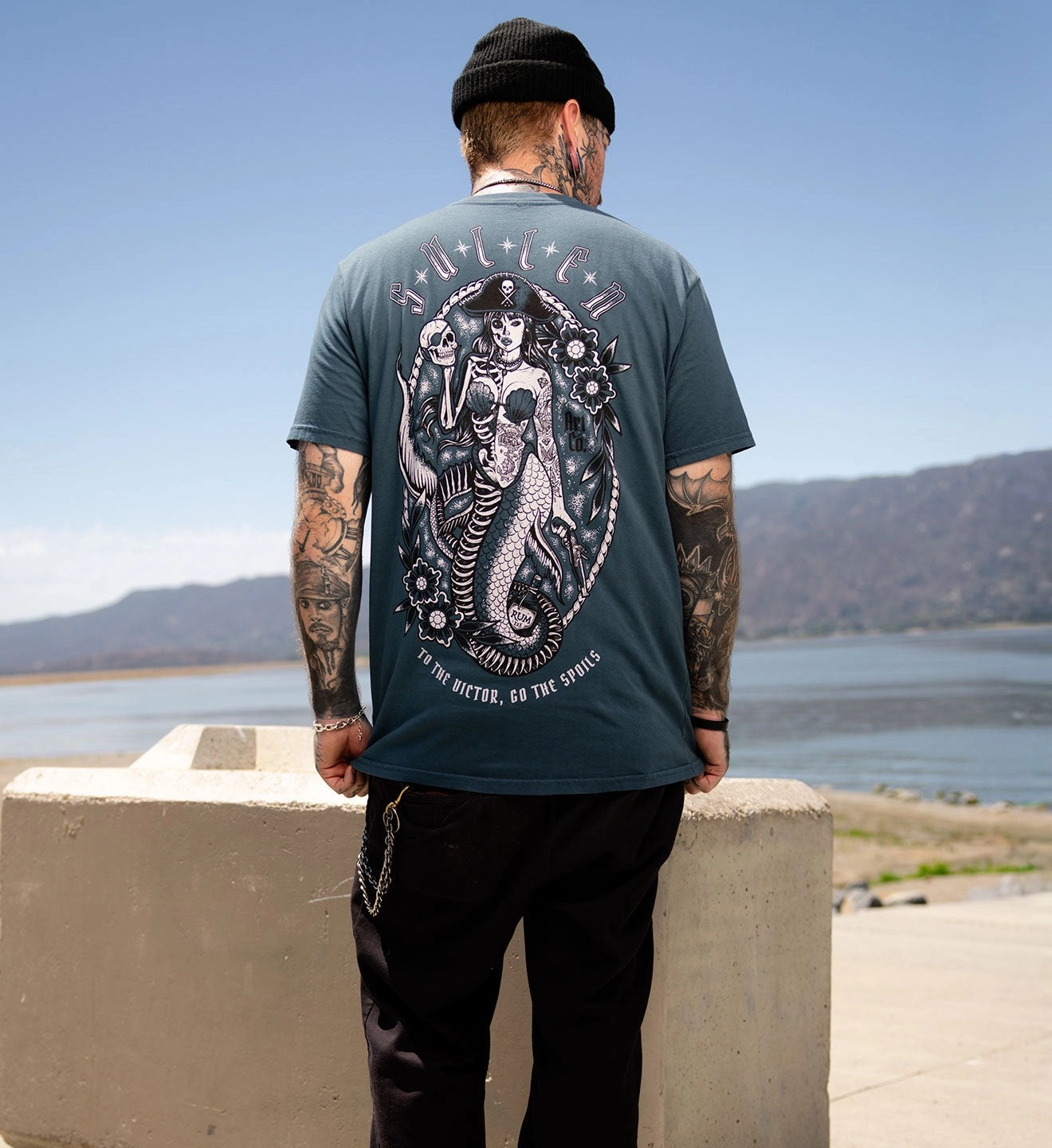 SULLEN CLOTHING SEA SPOILS ORION BLUE PREMIUM T-SHIRT