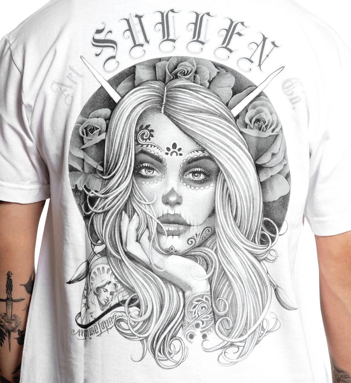 SULLEN CLOTHING MOUSE BADGE WHITE STANDARD T-SHIRT