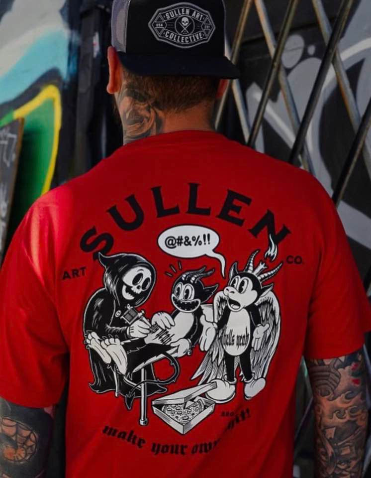 SULLEN CLOTHING COPY CAT RED STANDARD T-SHIRT