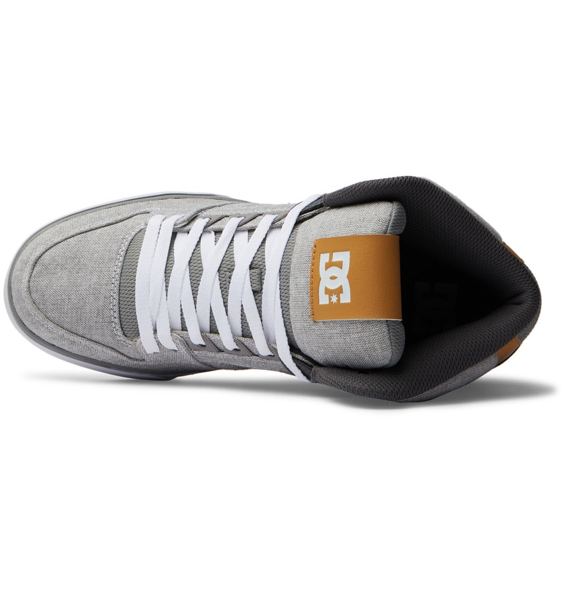 DC SHOES PURE HIGH TOP WC GREY GREY WHITE TRAINERS