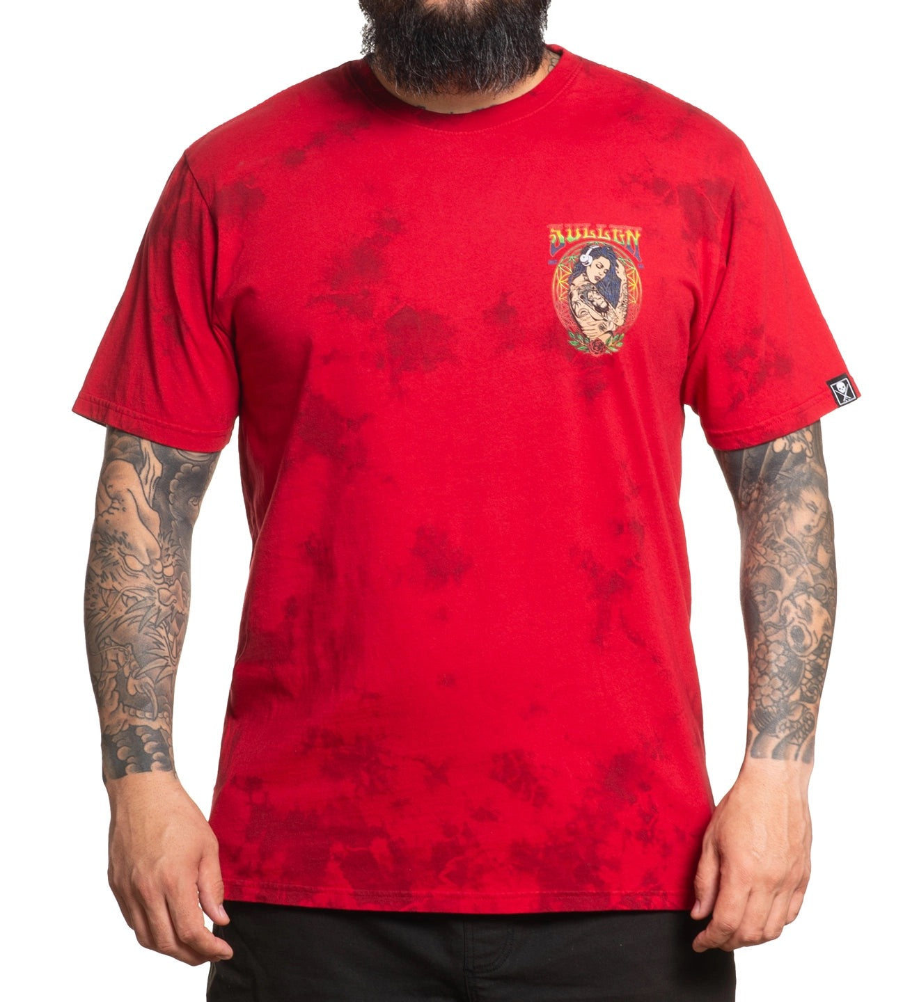 SULLEN CLOTHING ONE LOVE CHILLI PEPPER DARK RED CRYSTAL PREMIUM T-SHIRT