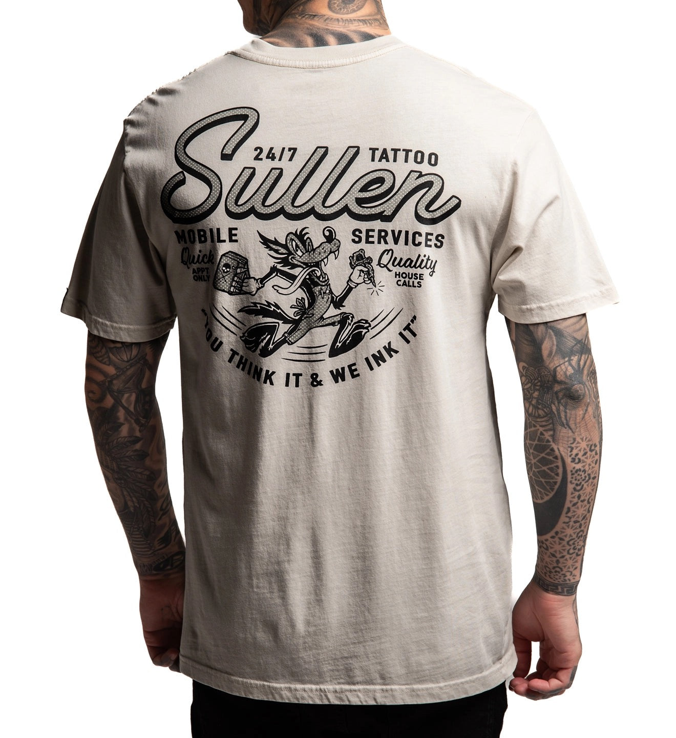 SULLEN CLOTHING MOBILE SERVICE WHITE DOWN PREMIUM T-SHIRT