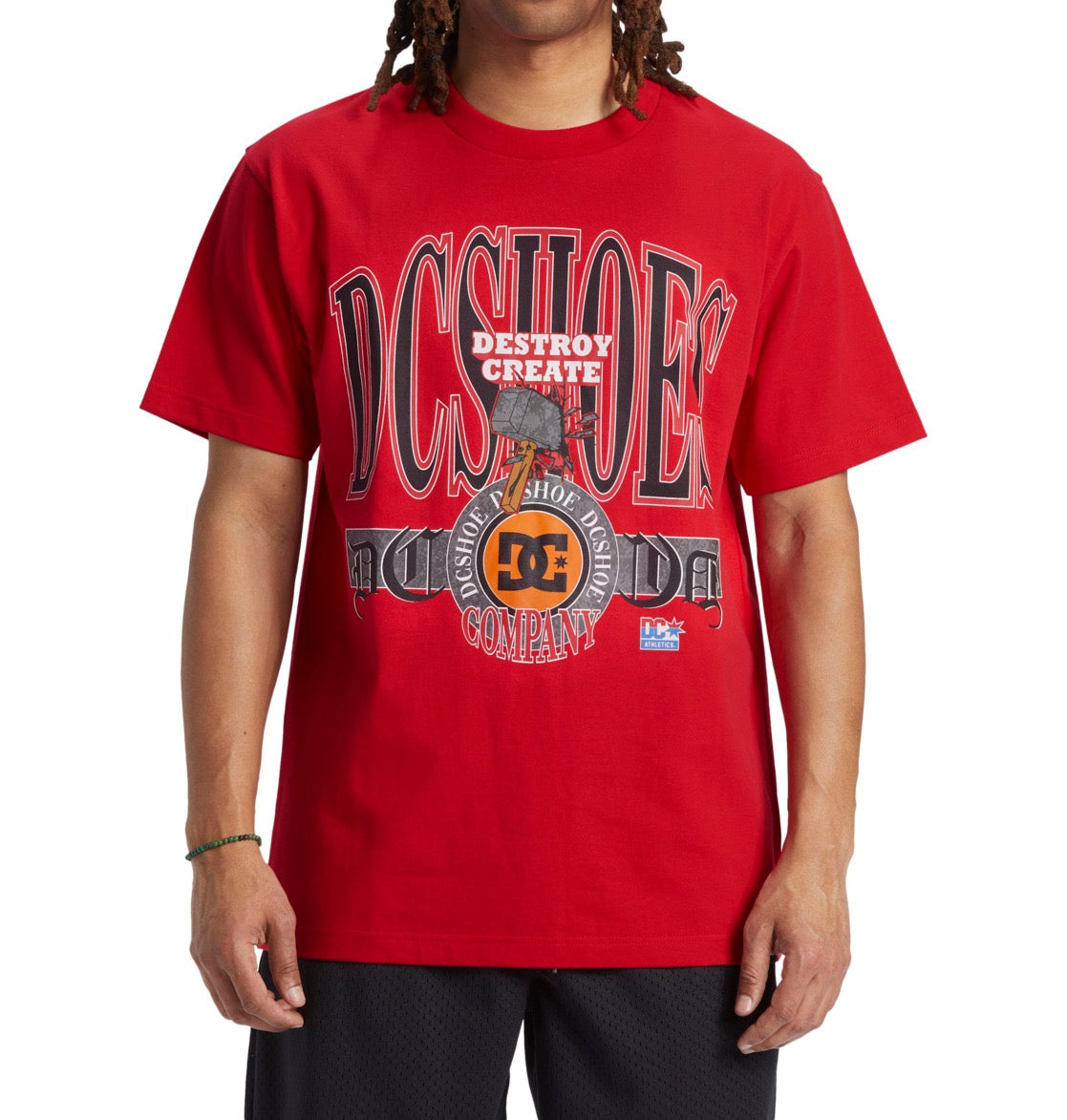 T-Shirt Uomo DC Shoes Overspray TSS - Maglietta Stampa Grafica, Pacco Da 1