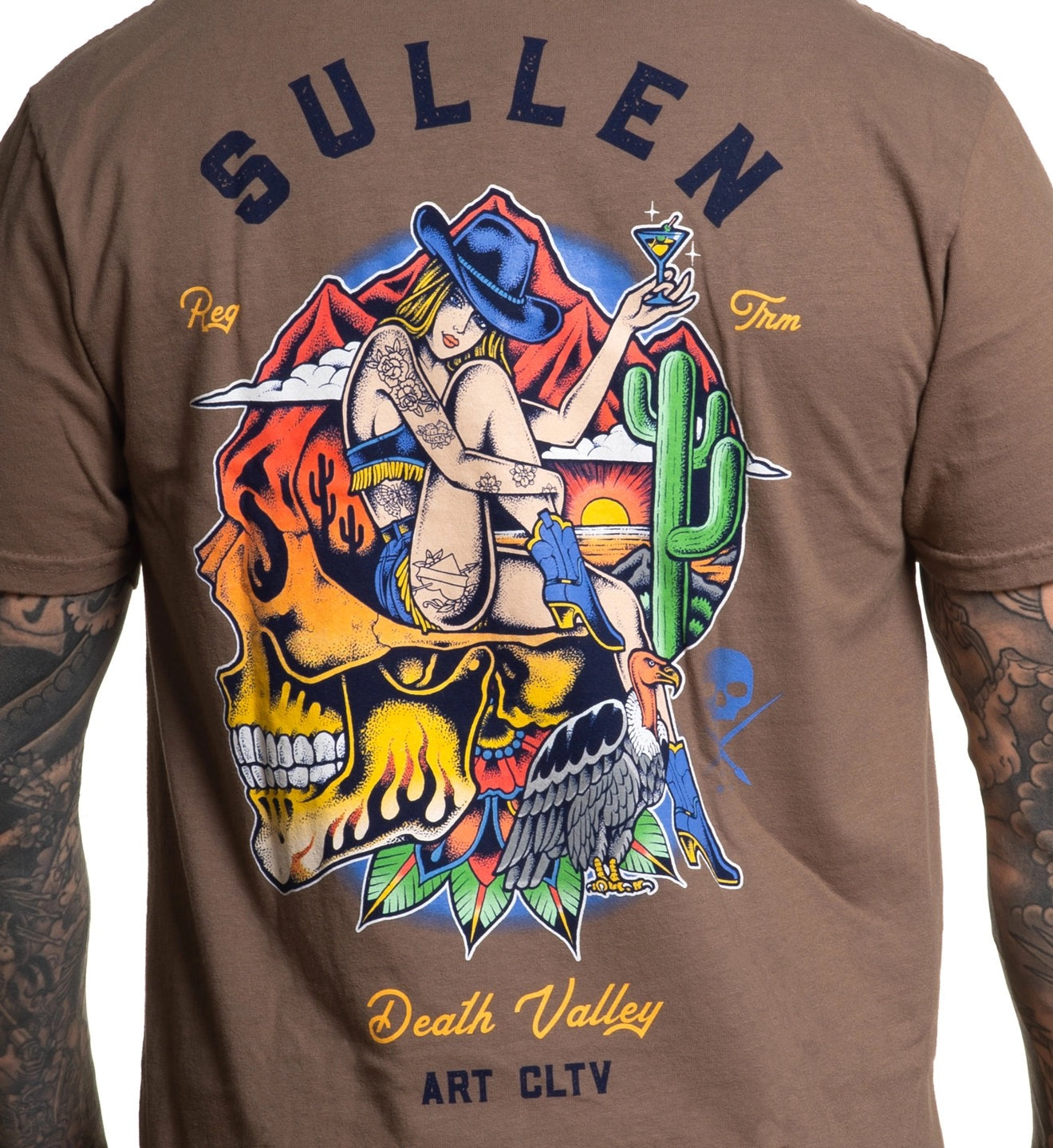 SULLEN CLOTHING DEATH VALLEY FOSSIL BROWN PREMIUM T-SHIRT