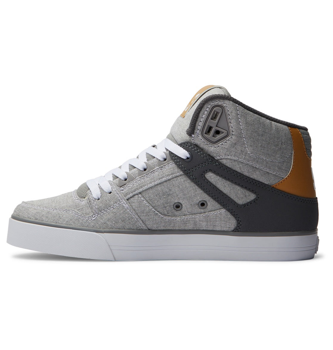 DC SHOES PURE HIGH TOP WC GREY GREY WHITE TRAINERS