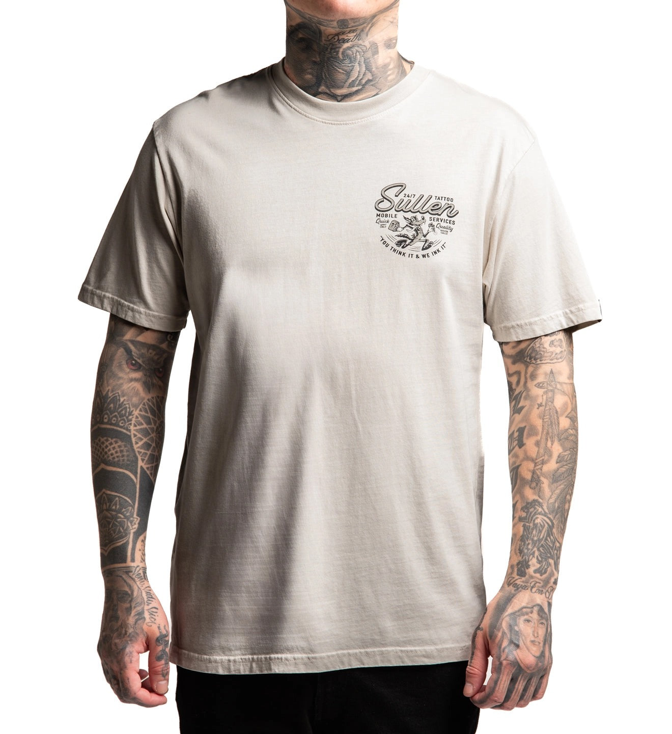 SULLEN CLOTHING MOBILE SERVICE WHITE DOWN PREMIUM T-SHIRT
