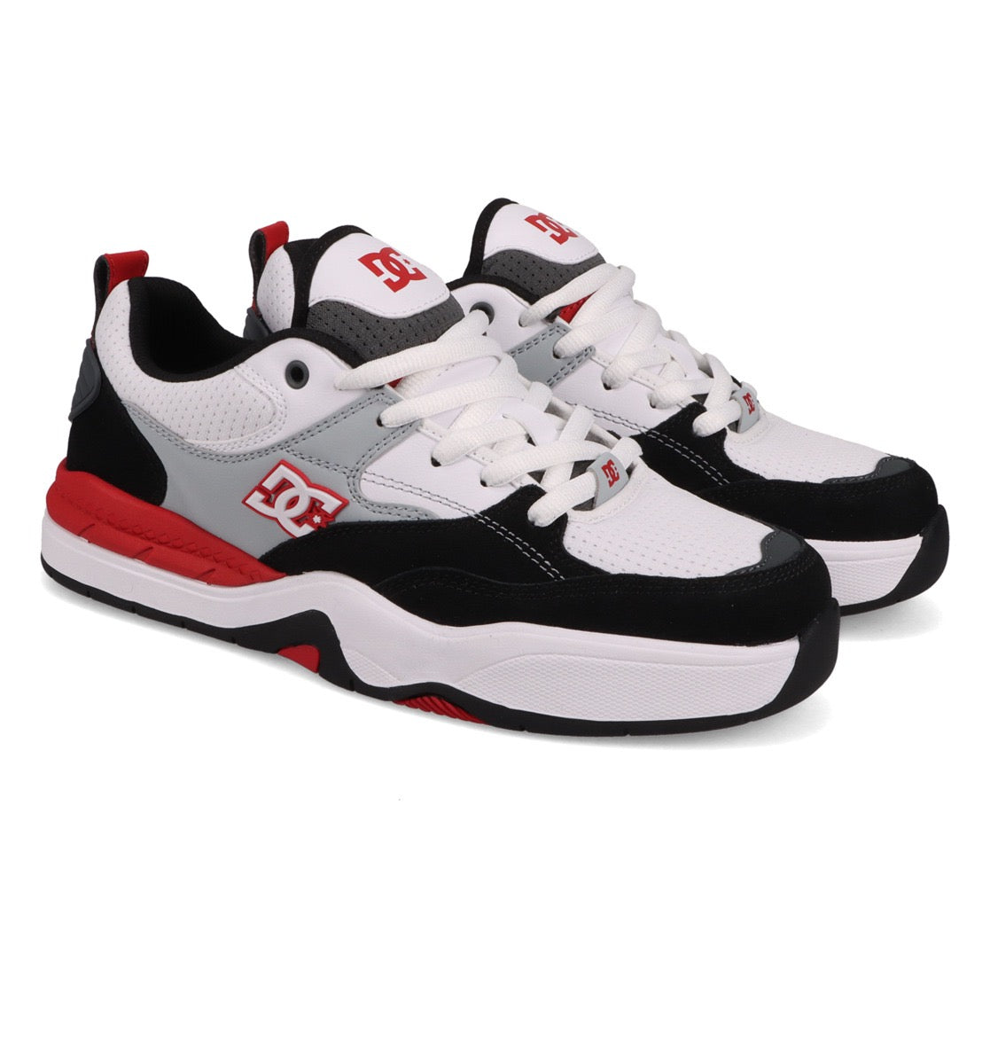 DC SHOES DC ASCEND BLACK GREY RED WHITE TRAINERS