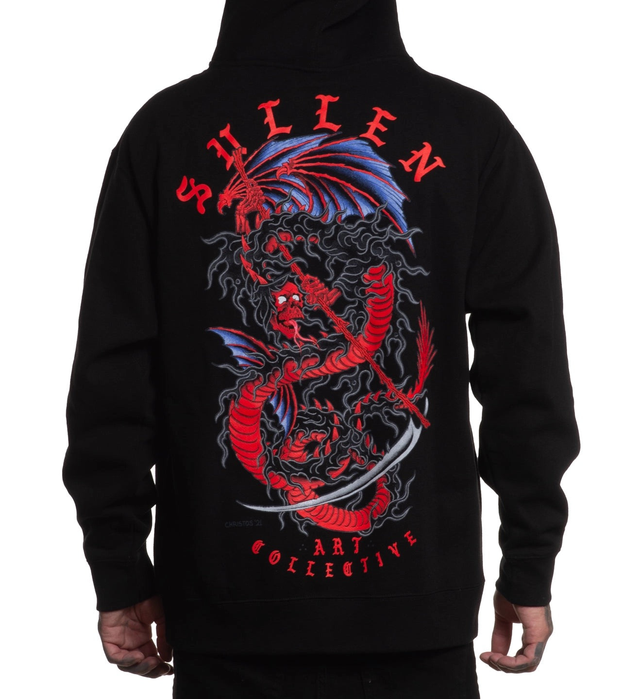 SULLEN CLOTHING REAPER DRAGON ZIP HOODIE