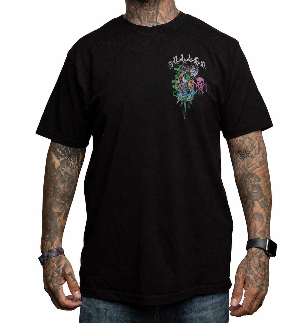 SULLEN CLOTHING CHEMICAL SWIRL JET BLACK PREMIUM T-SHIRT