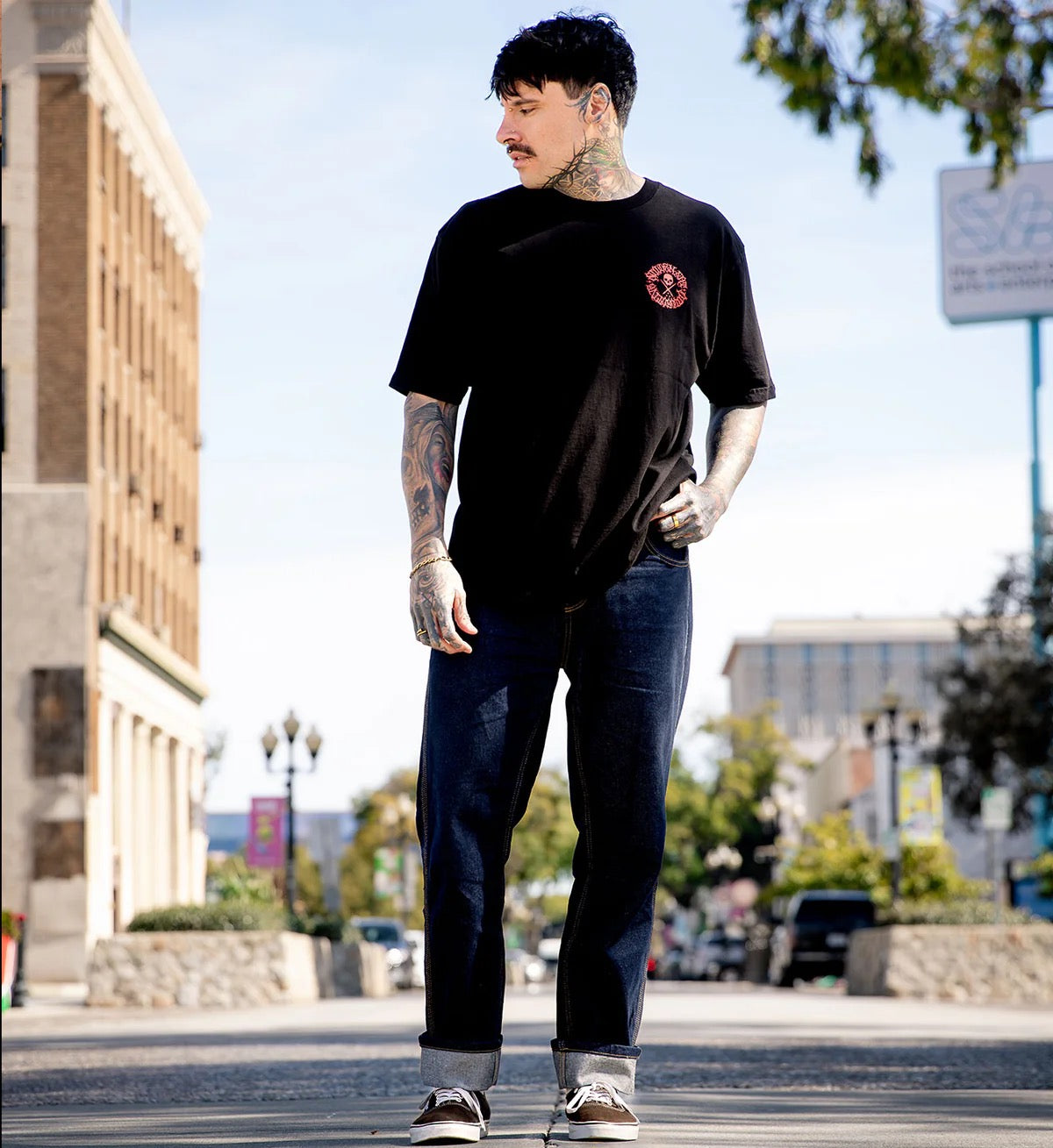 SULLEN CLOTHING BOH SKOOB '1 TON' OVERSIZED HEAVYWEIGHT PREMIUM T-SHIRT