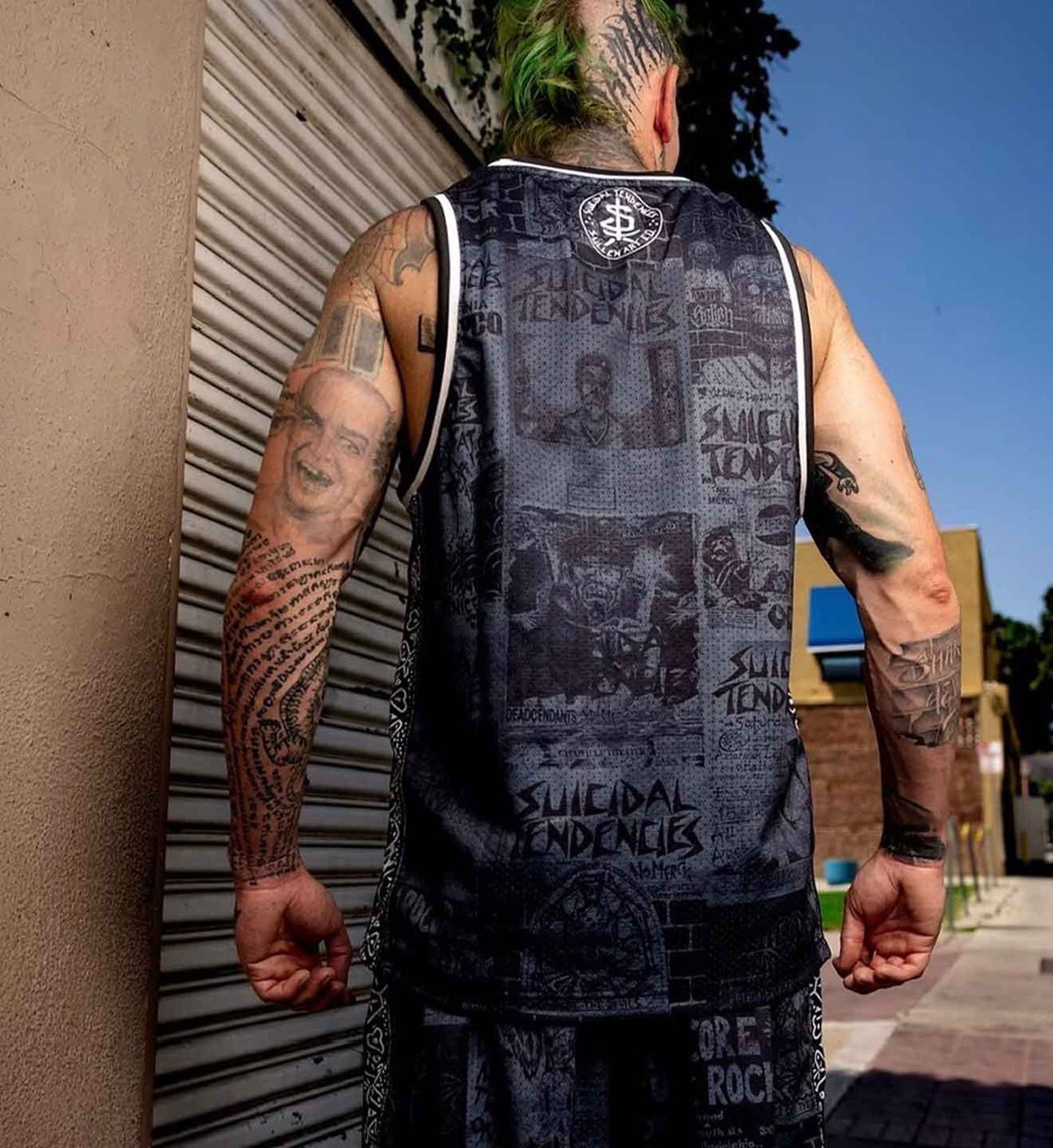SULLEN CLOTHING X ST POSTED GREY JERSEY TANK VEST