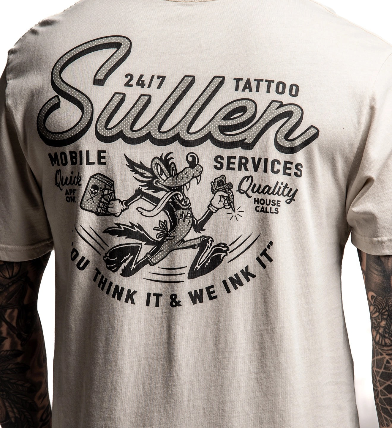 SULLEN CLOTHING MOBILE SERVICE WHITE DOWN PREMIUM T-SHIRT