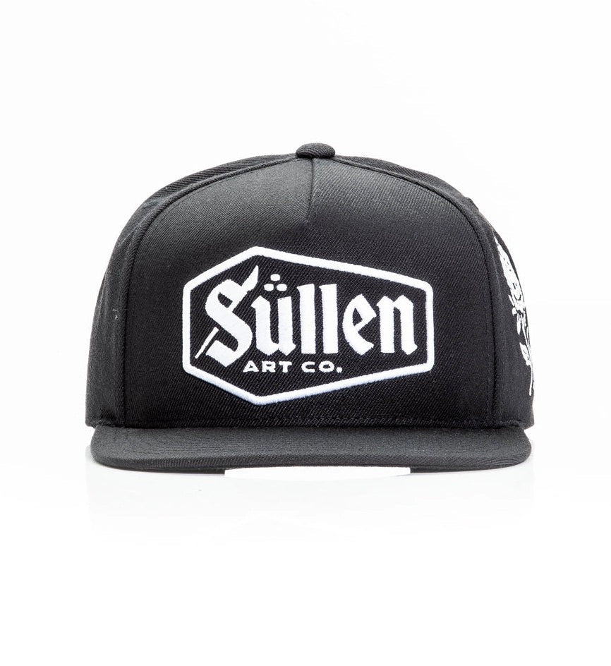 SULLEN CLOTHING LAST RITES BLACK & WHITE SNAPBACK CAP