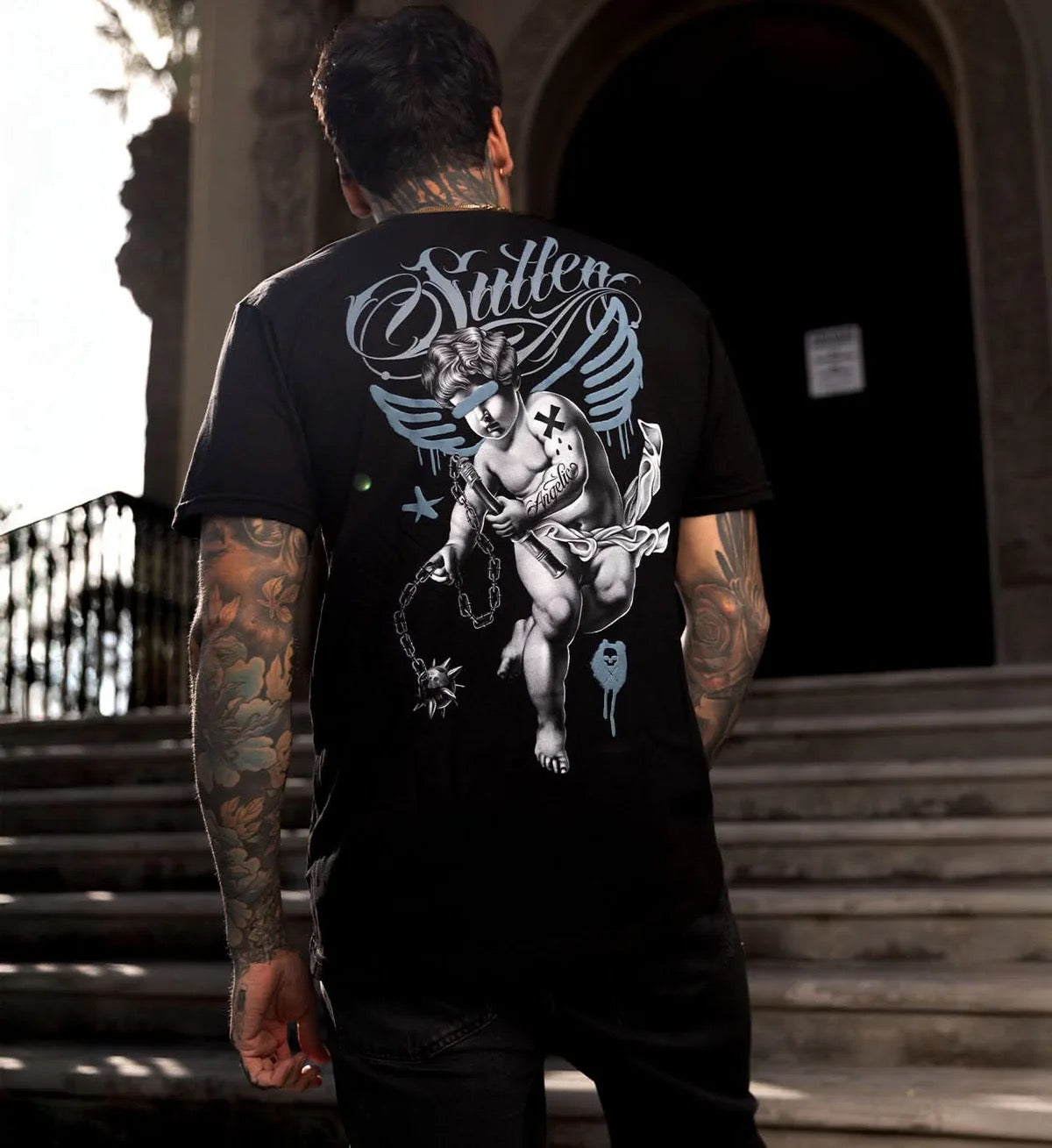 SULLEN CLOTHING ANGELIC BLACK PREMIUM T-SHIRT