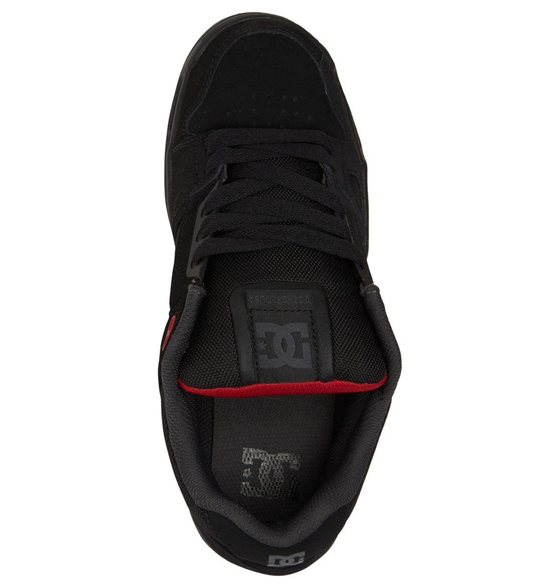 DC SHOES STAG BLACK GREY RED TRAINERS