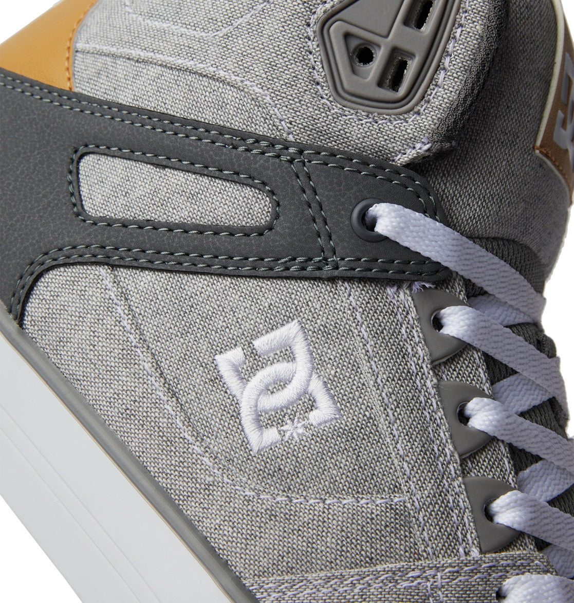 DC SHOES PURE HIGH TOP WC GREY GREY WHITE TRAINERS